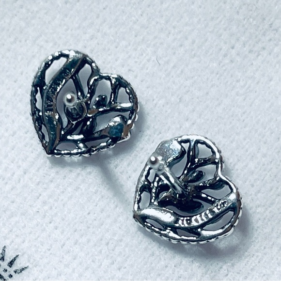 🆕✨ NWT Pandora Tree of Love Stud Earrings 🌳❤️925 Sterling Silver - Picture 4 of 7